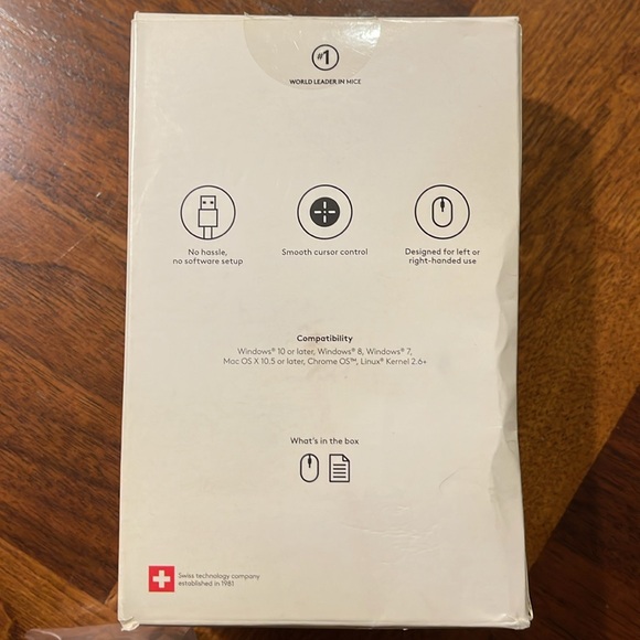 NEVER USED LOGITECH B100 FULL SIZED CORDED MOUSE - Picture 8 of 8